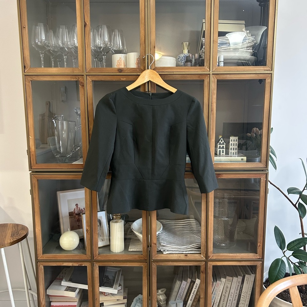 Sandra Angelozzi / Femme de Carriere Green Peplum Top